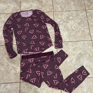 Victoria’s Secret Pink candy cane Christmas pajamas